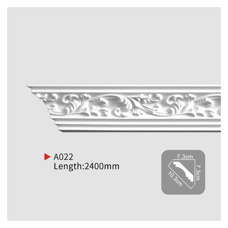 AA022 Everwall 彩色 PU 雕刻冠状饰条，适用于宴会厅