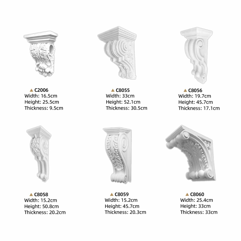 C2006 PU Corbels for Decorative Beam Support- Lightweight Polyurethane Foam Brackets - EVERWALL