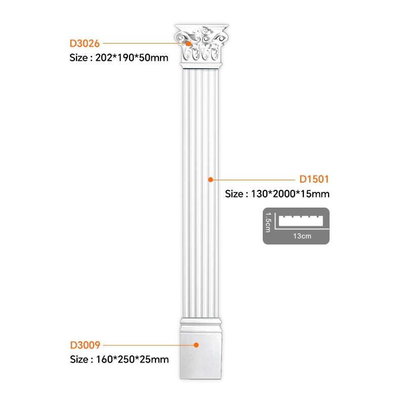 D1501 European Style Polyurethane Pilaster Everwall